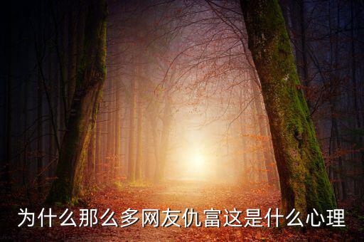 為什么那么仇富,為什么那么多網友仇富