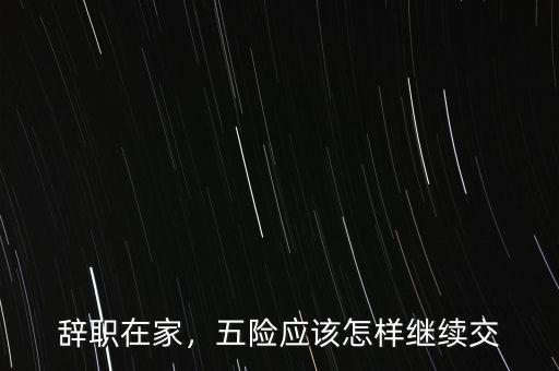 辭職在家，五險(xiǎn)應(yīng)該怎樣繼續(xù)交