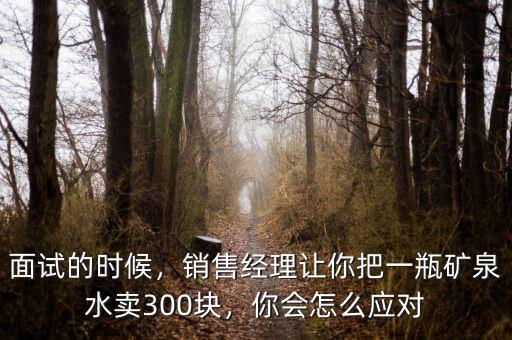 礦泉水怎么賣(mài),將一瓶礦泉水賣(mài)300塊