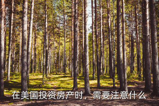 在美國投資房產(chǎn)時(shí)，需要注意什么