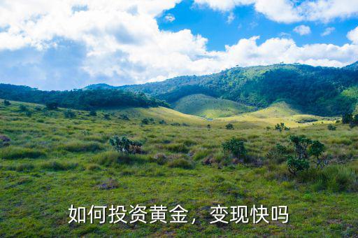 如何投資黃金，變現(xiàn)快嗎