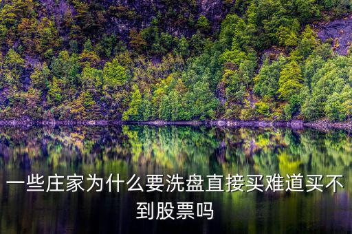 為什么買不到股票,一些莊家為什么要洗盤(pán)