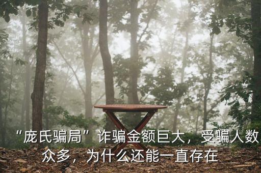 “龐氏騙局”詐騙金額巨大，受騙人數(shù)眾多，為什么還能一直存在