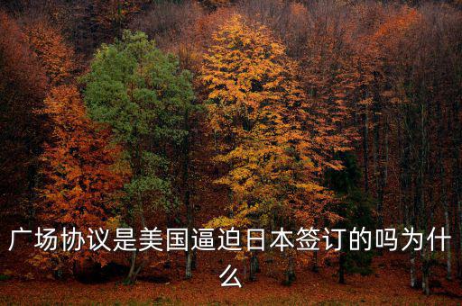 日本為什么同意廣場協(xié)議,日本一起簽的協(xié)議
