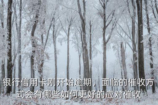 銀行信用卡剛開始逾期，面臨的催收方式會有哪些如何更好的應對催收