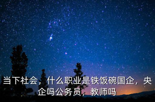 當下社會，什么職業(yè)是鐵飯碗國企，央企嗎公務員，教師嗎