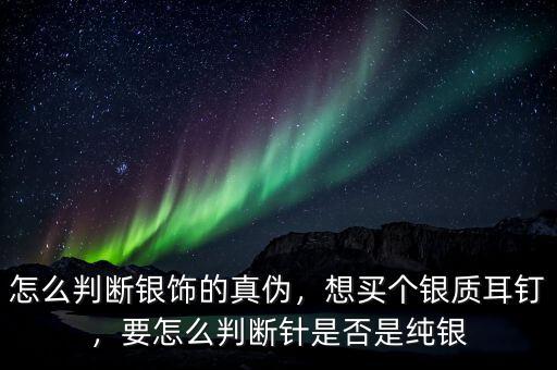 怎么判斷銀飾的真?zhèn)?，想買(mǎi)個(gè)銀質(zhì)耳釘，要怎么判斷針是否是純銀
