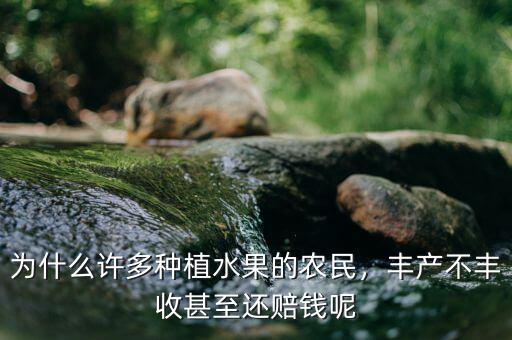 為什么許多種植水果的農(nóng)民，豐產(chǎn)不豐收甚至還賠錢呢