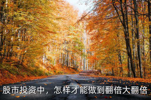 股市投資中，怎樣才能做到翻倍大翻倍