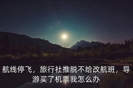 航線停飛，旅行社推脫不給改航班，導(dǎo)游買(mǎi)了機(jī)票我怎么辦