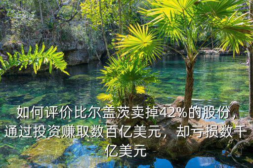 如何評價比爾蓋茨賣掉42%的股份，通過投資賺取數(shù)百億美元，卻虧損數(shù)千億美元