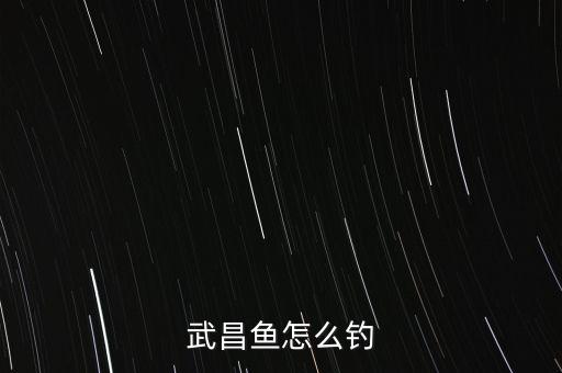 武昌魚(yú)怎么釣
