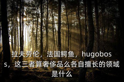 拉夫勞倫，法國鱷魚，hugoboss，這三者算奢侈品么各自擅長的領(lǐng)域是什么