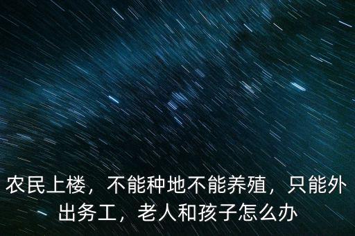 農(nóng)民上樓，不能種地不能養(yǎng)殖，只能外出務(wù)工，老人和孩子怎么辦