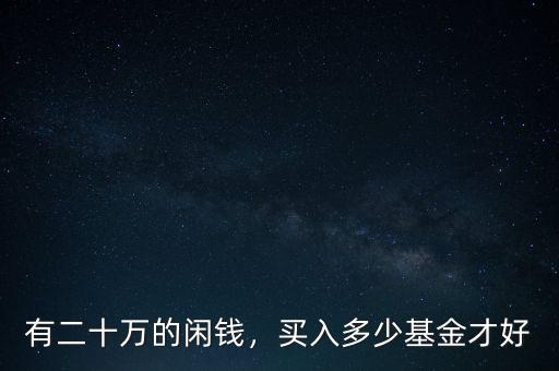 有二十萬(wàn)的閑錢(qián)，買(mǎi)入多少基金才好