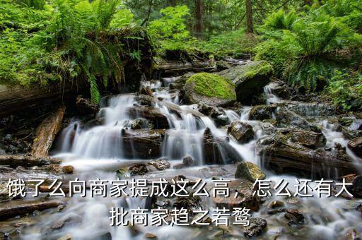 餓了么向商家提成這么高，怎么還有大批商家趨之若鶩