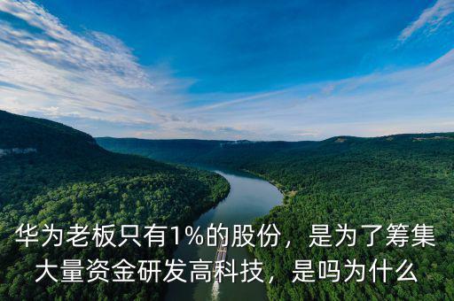 華為老板只有1%的股份，是為了籌集大量資金研發(fā)高科技，是嗎為什么