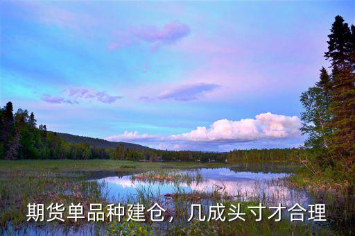 期貨單品種建倉，幾成頭寸才合理