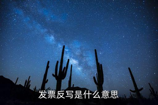 發(fā)票反寫(xiě)什么意思，反寫(xiě)什么意思