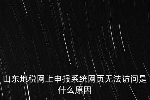 山東地稅網(wǎng)上申報(bào)系統(tǒng)網(wǎng)頁(yè)無(wú)法訪問(wèn)是什么原因