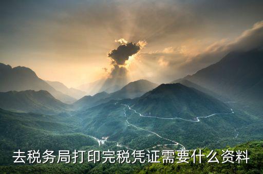 開具完稅證明需要什么，去稅務局打印完稅憑證需要什么資料