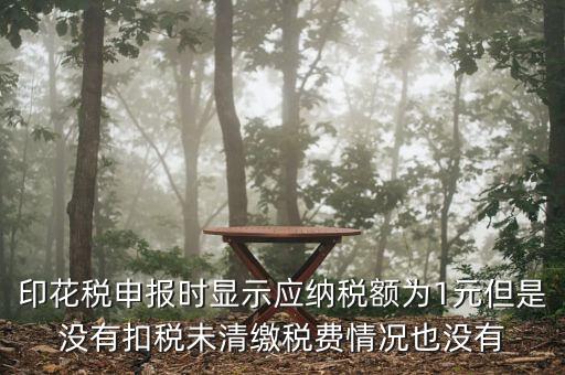 印花稅申報時顯示應(yīng)納稅額為1元但是沒有扣稅未清繳稅費(fèi)情況也沒有