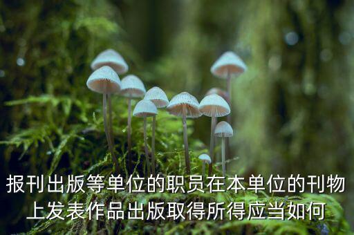 編纂應上什么稅，報刊出版等單位的職員在本單位的刊物上發(fā)表作品出版取得所得應當如何