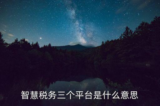 智慧地稅指什么意思，智慧稅務(wù)三個(gè)平臺(tái)是什么意思