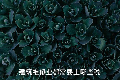 房屋修理交什么稅，維修費交什么稅