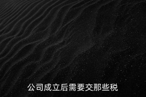 辦一個(gè)企業(yè)都需要交什么稅，公司成立后需要交那些稅