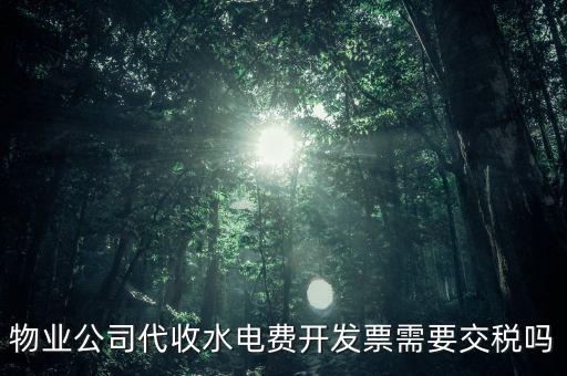 物業(yè)水費(fèi)要交什么稅，2022年4月物業(yè)公司開水電費(fèi)發(fā)票稅率