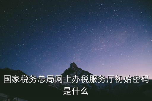國稅申報原始密碼是什么意思，國稅第一次網上申報的登陸密碼是什么