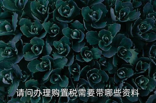 購置稅辦理需要什么，購買車輛購置稅需要哪些手續(xù)