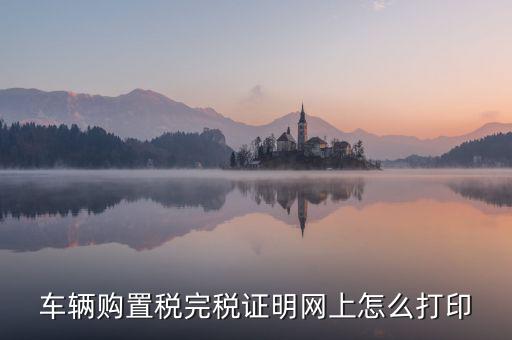 車輛購置稅完稅證明網(wǎng)上怎么打印