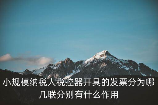 小規(guī)模納稅人稅控器開(kāi)具的發(fā)票分為哪幾聯(lián)分別有什么作用