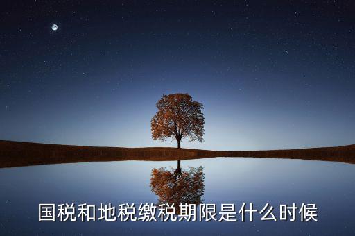 椒江國地稅什么時候交，國稅和地稅繳稅期限是什么時候