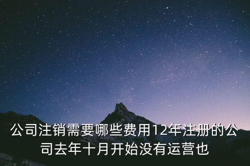 企業(yè)注銷要交些什么稅，公司注銷需要哪些費(fèi)用12年注冊(cè)的公司去年十月開(kāi)始沒(méi)有運(yùn)營(yíng)也