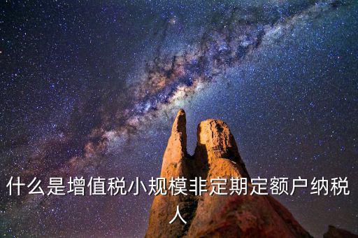 非定期定額報是什么意思，什么是增值稅小規(guī)模非定期定額戶納稅人
