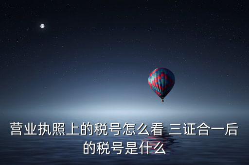 企業(yè)三證合一后稅號是什么，三證合一后企業(yè)的納稅人識別號是哪個