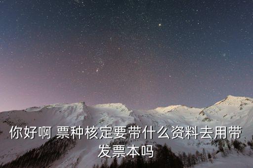 核票種要帶什么資料，你好啊 票種核定要帶什么資料去用帶發(fā)票本嗎