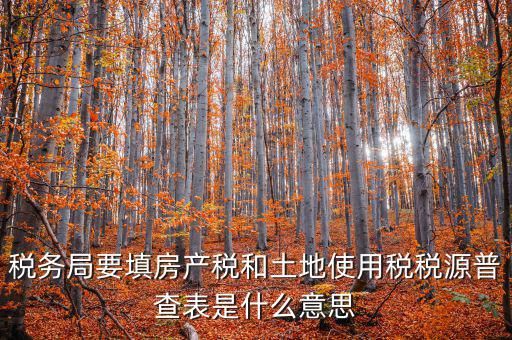 國稅局普查什么意思，最近稅務(wù)普查是什么
