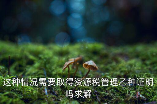 資源稅乙種證明是什么，混凝土公司購買砂石需要開具資源稅乙種證明嗎