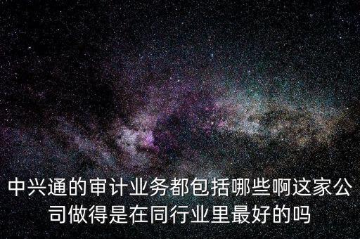百旺中興通干什么的，中興通的審計業(yè)務都包括哪些啊這家公司做得是在同行業(yè)里最好的嗎
