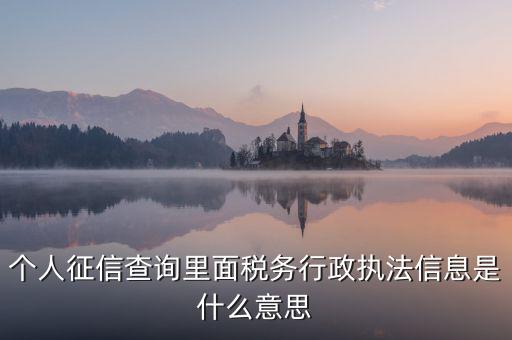稅務(wù)負(fù)面清單指什么，個(gè)人征信查詢里面稅務(wù)行政執(zhí)法信息是什么意思
