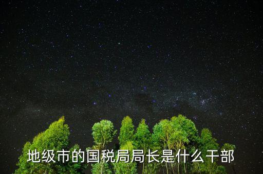 福州國(guó)稅局長(zhǎng)什么級(jí)別，地級(jí)市的國(guó)稅局局長(zhǎng)是什么干部