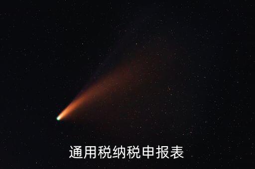 通用申報(bào)表稅什么意思，通用稅納稅申報(bào)表