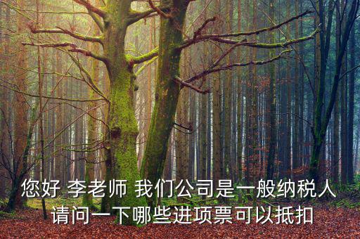 一般納稅人什么抵扣進項稅，請問一般納稅人哪些項目可以進項抵扣能詳細解答嗎