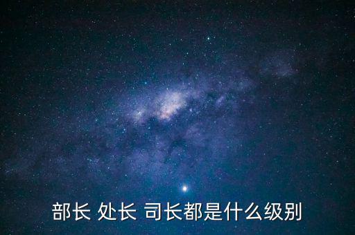 國稅總局處長什么級別，部長 處長 司長都是什么級別