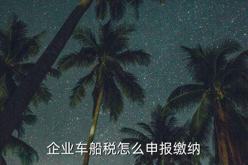 車船稅按什么申報(bào)，汽車的車船使用稅按什么征收