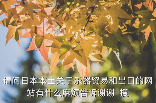 什么叫國別報告，請問日本本土關于樂器貿易和出口的網站有什么麻煩告訴謝謝  搜